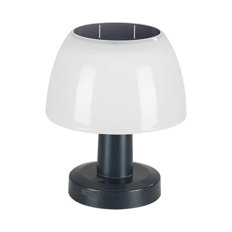 Modern Outdoor Dimmable Courtyard Mushroom Lamp with Solar Panel