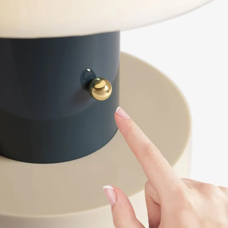 Cordless Mushroom Table Lamp With Rechargeable Battery 