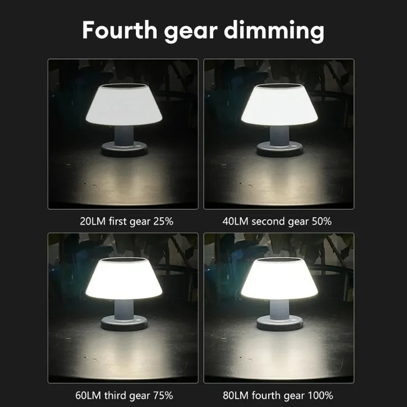 Modern Outdoor Dimmable Courtyard Mushroom Lamp with Solar Panel