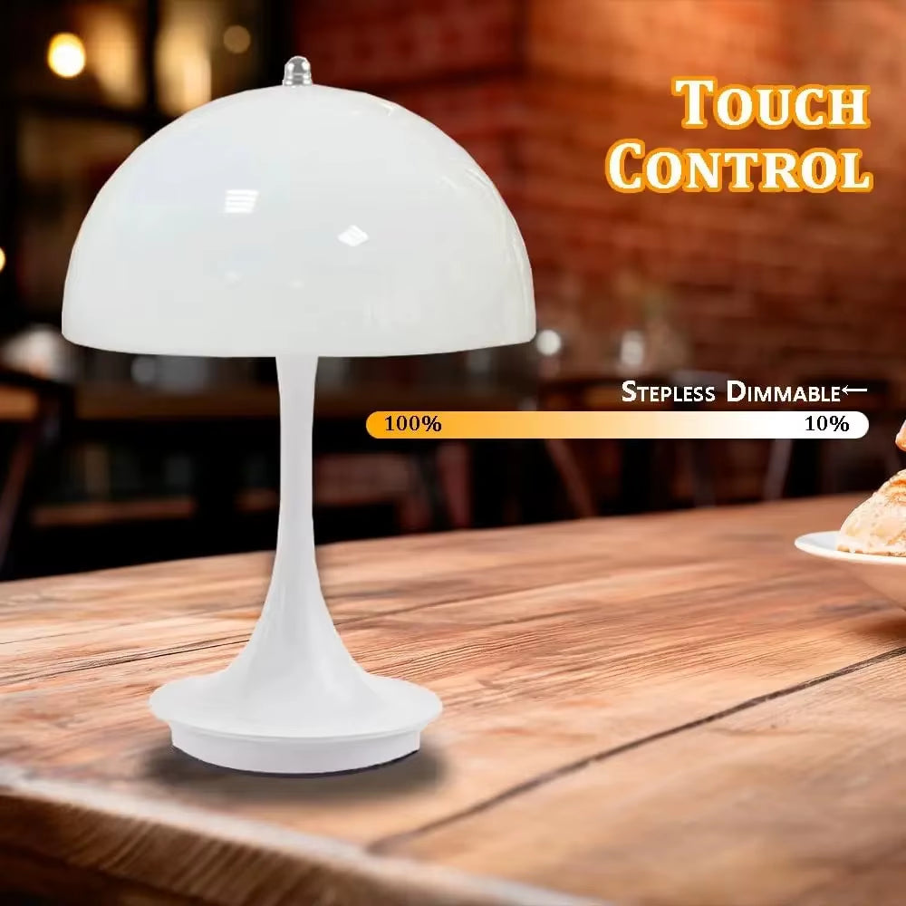Small Mushroom Table Lamp – Touch-Control LED Light with USB Charging