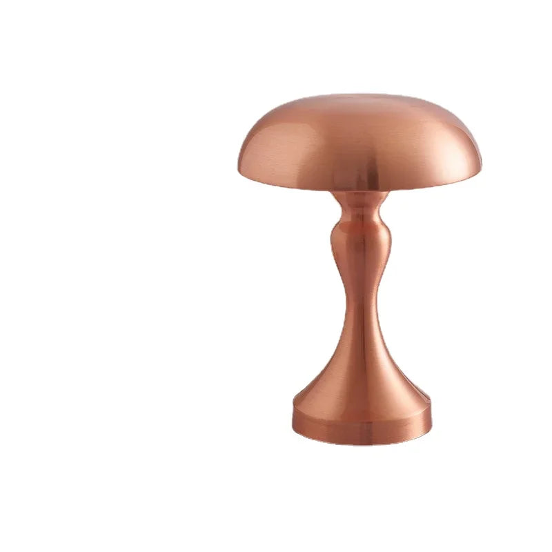 Nordic LED Mushroom Table Lamp – Rechargeable Touch Dimming Lamp with 3 Color Modes
