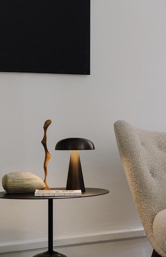 Retro LED Mushroom Table Lamp – Touch Sensor with 3-Color Dimming and Rechargeable Design