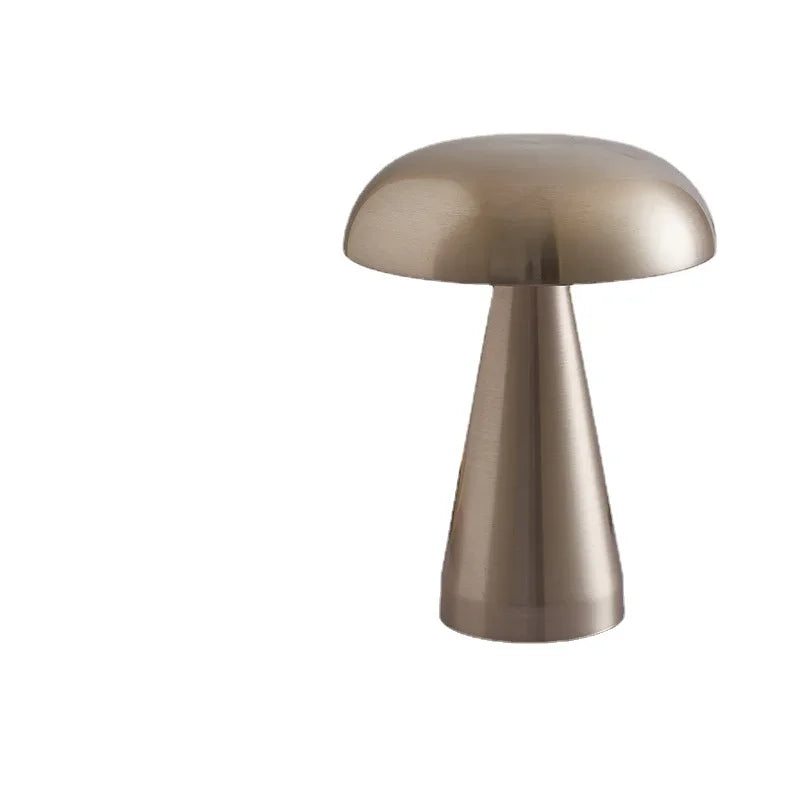 Nordic LED Mushroom Table Lamp – Rechargeable Touch Dimming Lamp with 3 Color Modes
