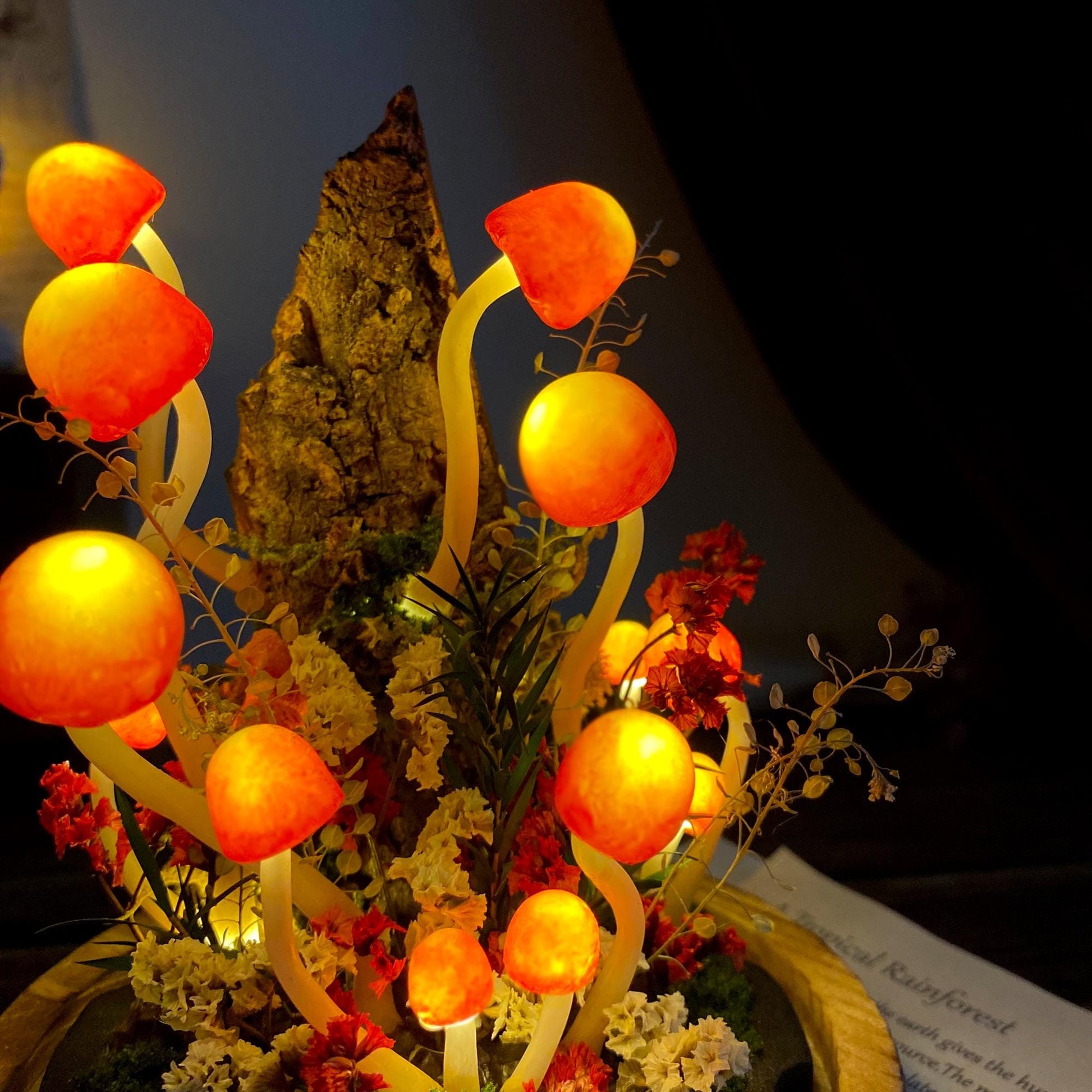 Handmade Glowing Mushroom Night Light – Enchanted Forest Decor Lamp