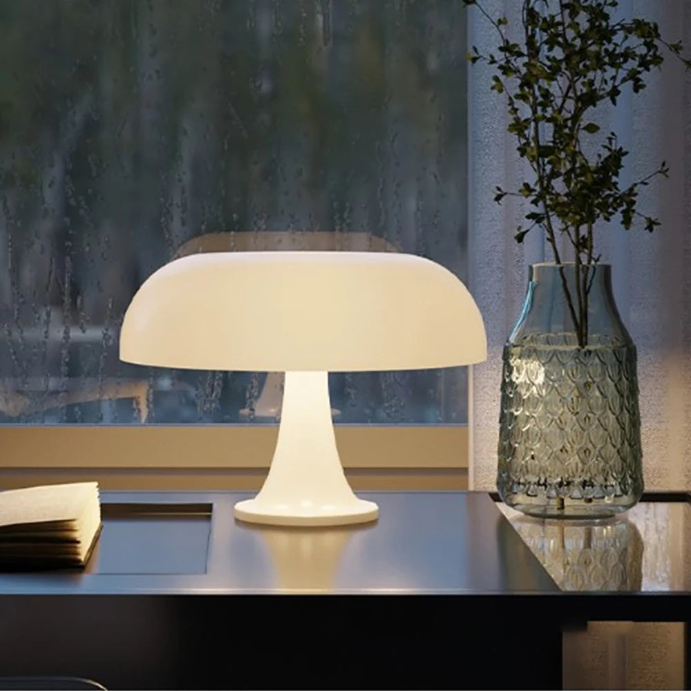 Modern Bauhaus Mushroom Table Lamp – Danish Designer Style