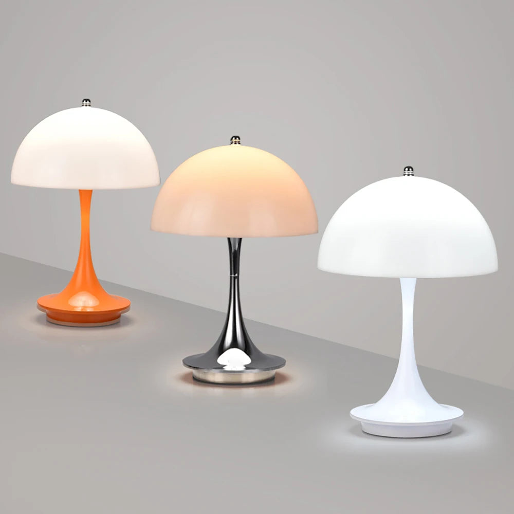 Small Mushroom Table Lamp – Touch-Control LED Light with USB Charging
