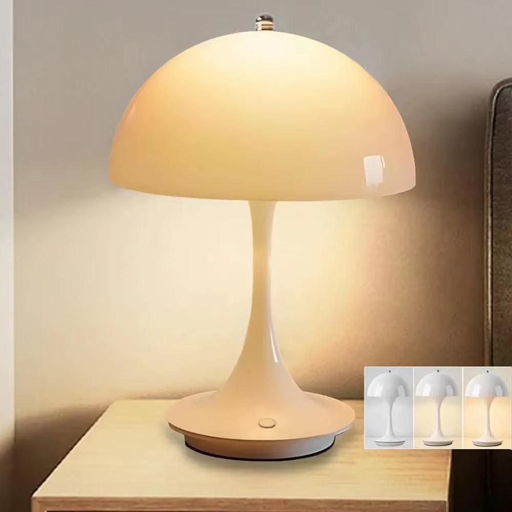 Small Mushroom Table Lamp – Touch-Control LED Light with USB Charging