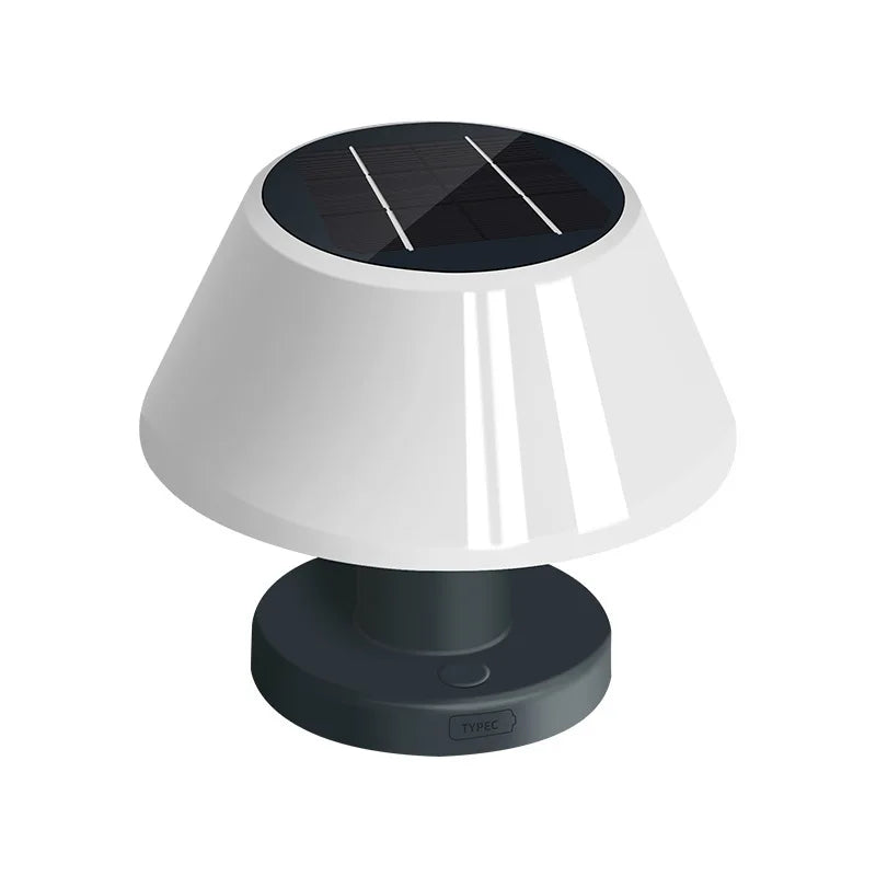 Modern Outdoor Dimmable Courtyard Mushroom Lamp with Solar Panel