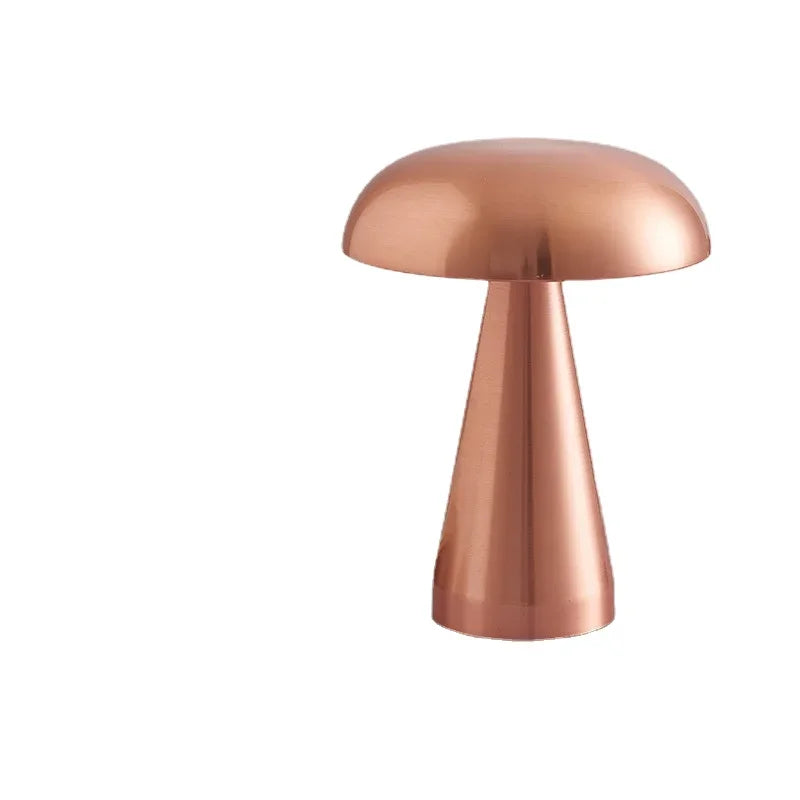 Nordic LED Mushroom Table Lamp – Rechargeable Touch Dimming Lamp with 3 Color Modes
