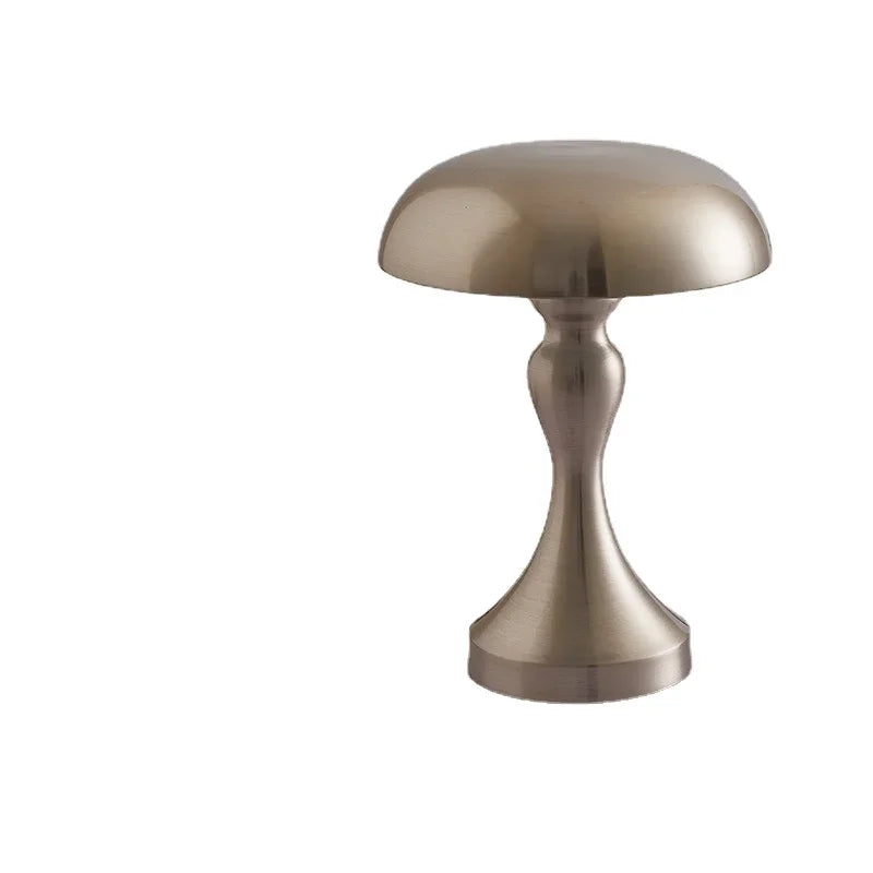 Nordic LED Mushroom Table Lamp – Rechargeable Touch Dimming Lamp with 3 Color Modes